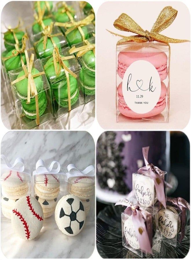 JOERSH 2x2x2 Inches Clear Boxes for Favors with Gift Ribbons, 60 PCS Mini Transparent Cube Wedding Baby Shower Birthday Party Favor Boxes, Small Gifts Display Individual Macaron Box - Image 4